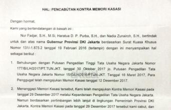 Pemprov DKI Cabut Kasasi Tiga Pulau Reklamasi F, I dan K