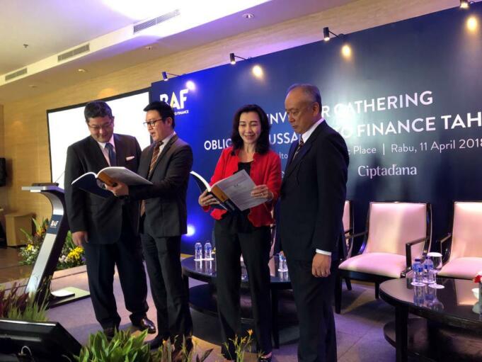 Yoshiki Watanabe (Wakil Presiden Direktur)], Lynn Ramli (CEO BAF), A Lung Ng (Direktur BAF), dan Toshiyuki Kojima - Wakil dari Pemegang Saham- Mitsui]