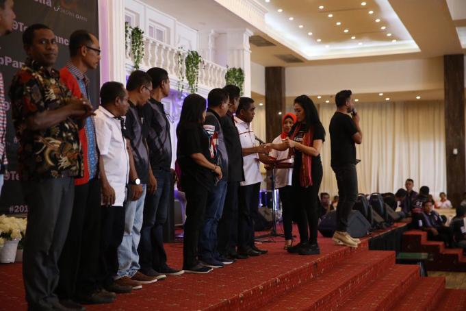 Acara Deklarasi dan Pelantikan Tim Alpha Relawan Jokowi-Amin. Selasa, 6 November 2018. Bertempat di Gedung Millenium Hall Kota Kupang NTT