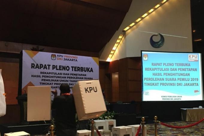 Rapat Pleno Rekapitulasi Suara KPU DKI Jakarta