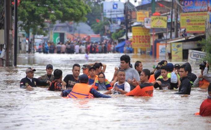 Banjir yang terjadi di Jakarta pada (1/1) lalu (Foto: ANTARA)