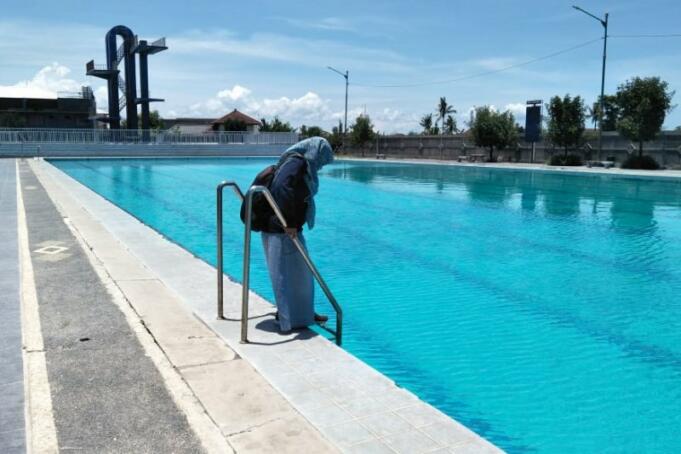 MWP (Mataram water prak) yang berada di belakang tugu Bumi Gora Jalan Udayana, Kota Mataram, Nusa Tenggara Barat, masih dibuka gratis untuk masyarakat umum. (Foto: ANTARA News/Nirkomala)