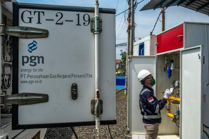 Gaslink PGN di Semarang (ANTARA FOTO/Aji Styawan/aww)