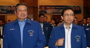 Susilo Bambang Yudhoyono (SBY) bersama Marzuki Alie (kanan).