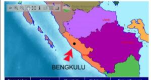 Ilustrasi Peta Gempa Bengkulu/Antara