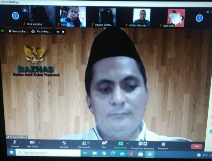 Kepala Divisi Penghimpunan Ritel BAZNAS Fitriansyah Agus Setiawan dalam tampilan Dialog Aktual, Jum'at (16/7) sore