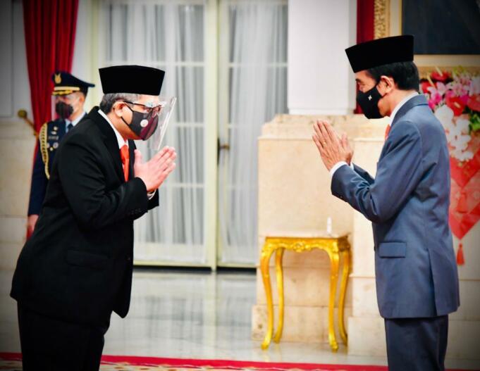 Wakil Menteri Pertanian (Wamentan), Harvick Hasnul Qolbi saat dilantik Presiden Joko Widodo di Istana Negara Jakarta, Rabu (23/12/2020). (Foto: Istimewa)