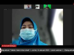 Tangkapan layar Anggota Komisi IX DPR, Kurniasih Mufidayati saat menjadi narasumber dalam Dialog Aktual yang bertajuk 'Vaksin Halal untuk Umat' secara virtual di Jakarta, Jumat (14/1/2022).