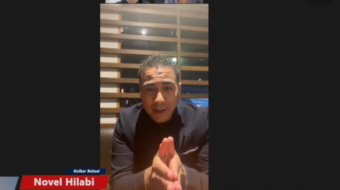 Tangkapan Layar Ketua DPP Parta Golkar Kota Bekasi Nofel Saleh Hilabi