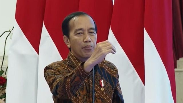 Joko Widodo saat membuka Rapat Koordinasi Nasional Pengendalian Inflasi 2022