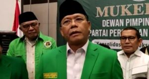 Pelaksana Tugas (Plt) Ketua Umum Partai Persatuan Pembangunan (PPP), Muhammad Mardiono, hasil keputusan Mukernas di Serang, Banten