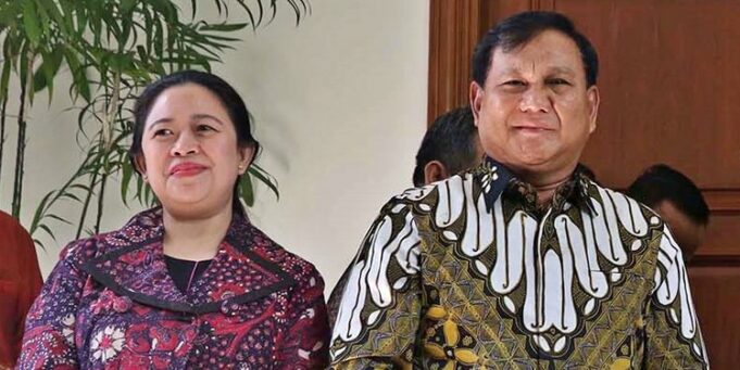 Ketua Umum Partai Gerindra Prabowo Subianto saat melakukan pertemuan dengan Ketua DPP PDIP Puan Maharani
