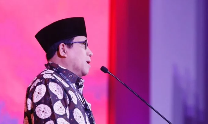 Kiai Haji Imam Addaruqutni, salah satu pimpinan Muhammadiyah, dalam Plenary Session 4 G20 Religion Forum (R20) di Nusa Dua, Badung, Bali, Kamis (3/11).