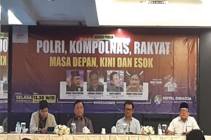 Ketua Indonesian Police Watch (IPW), Sugeng teguh Santoso pada Diskusi Publik Polri, Kompolnas Rakyat Masa Depan Kini dan Nanti di Hotel Diradja Jakarta Selasa 20/12