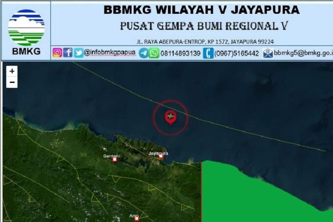 Jayapura, Gempa Bumi