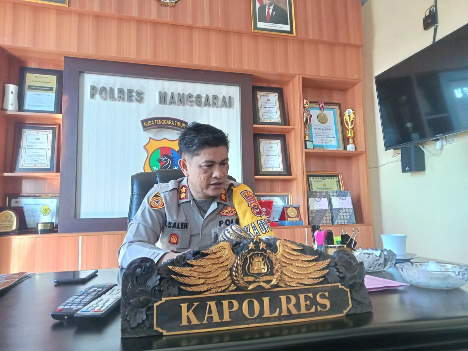 Kapolres Manggarai, AKBP Edwin Saleh S.I.K., M.I.K