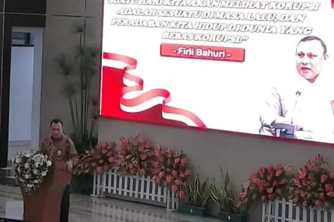 Ketua KPK Firli Bahuri pada rapat dengar pendapat program pemberantasan korupsi terintegrasi . ANTARA/Jorie Darondo (1)