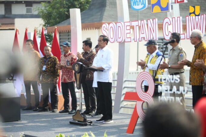 Presiden Jokowi Resmikan Sodetan Ciliwung