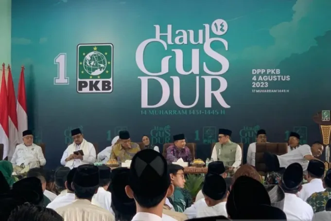 Suasana Haul ke-14 Gus Dur yang dilaksanakan di Kantor DPP PKB, Jakarta, Jumat (4/8/2023). ANTARA/Fauzi Lamboka