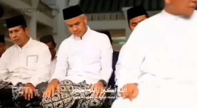 tayangan Ganjar dalam adzan