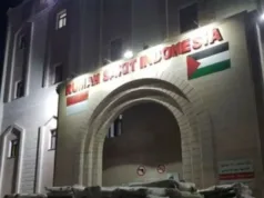 Indonesia Kecam Spanduk “Rising Lion” Israel di Reruntuhan RS Indonesia Gaza