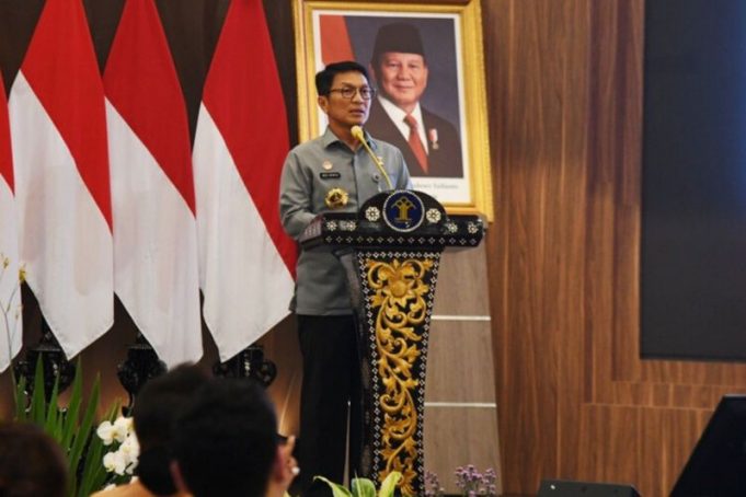 Sekretaris Jenderal Kemenkumham Nico Afinta dalam acara Penyambutan Menteri dan Wakil Menteri bidang Hukum dan HAM di Jakarta