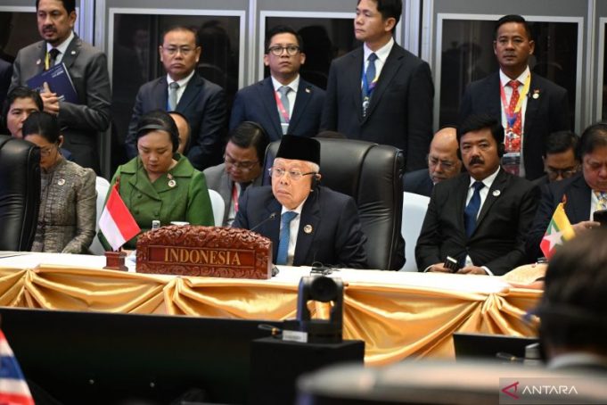 Wakil Presiden RI Ma'ruf Amin hadir dalam pertemuan tingkat tinggi ASEAN-Jepang sebagai rangkaian KTT Ke-45 ASEAN di Vientiane, Laos, Kamis (10/10/2024).