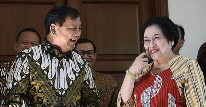 Megawati Soekarnoputri dan Presiden terpilih Prabowo Subianto.