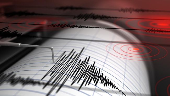 Seismograf mencatat kekuatan gempa bumi.