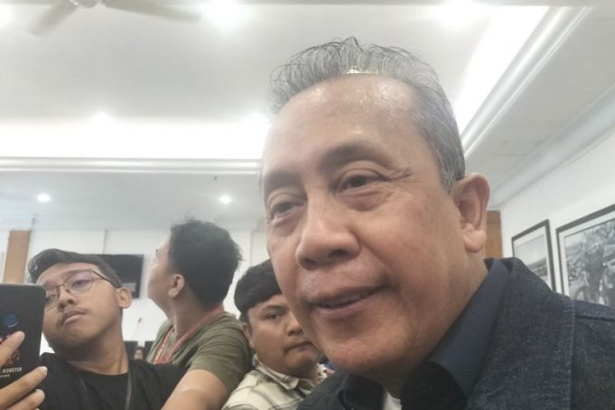 Wakil Ketua DPR Bidang Industri dan Pembangunan Saan Mustopa di Gedung Akademi Bela Negara, Jakarta Selatan, Sabtu (9/11/2024)