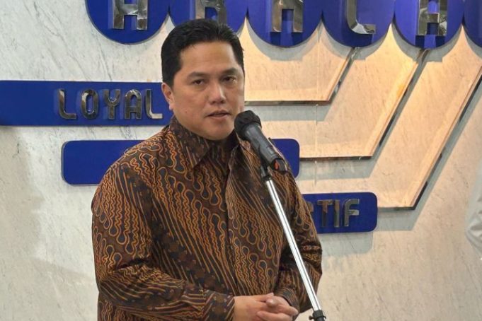 Menteri Badan Usaha Milik Negara (BUMN) Erick Thohir ditemui di Kantor Kementerian BUMN, Jakarta