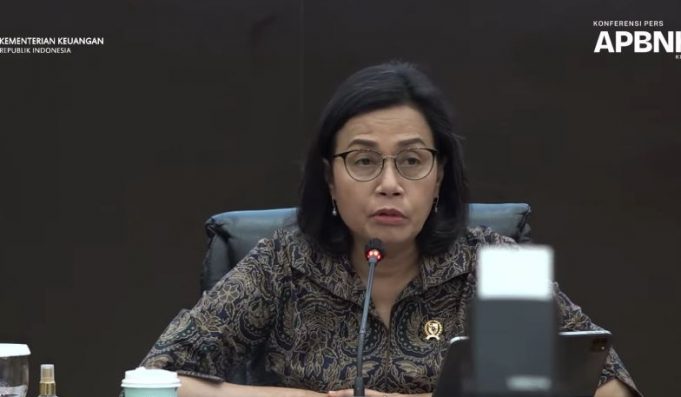 Menteri Keuangan Sri Mulyani saat konferensi pers APBN KiTa edisi November 2024 di Jakarta, Jumat (8/11/2024)