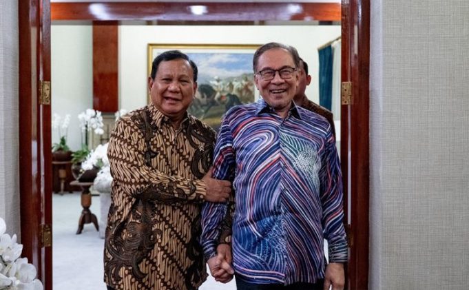 Presiden RI Prabowo Subianto dan Perdana Menteri Malaysia Anwar Ibrahim