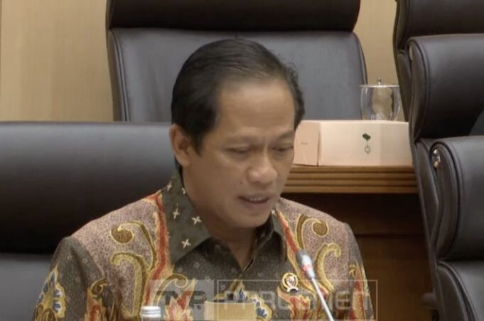 Tangkapan Layar :Menteri LH/Kepala BPLH Hanif Faisol Nurofiq dalam rapat kerja dengan Komisi XII DPR RI di Jakarta, Rabu (5/2/2025) .