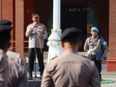 Polres Pati Terjunkan Ratusan Personel Amankan Pansus Hak Angket DPRD Kapolresta Pati Kombes Pol Jaka Wahyudi saat memberikan arahan, di Pati, Jawa Tengah, Rabu (17/9/2025). ANTARA/HO-Polresta Pati