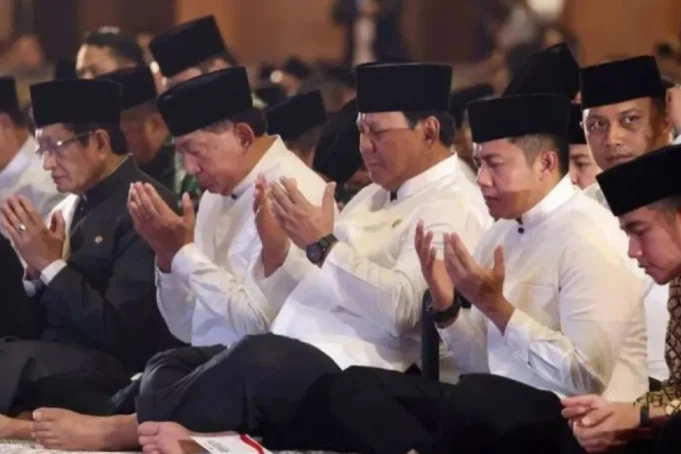 Presiden Prabowo Subianto mengikuti peringatan Maulid Nabi Muhammad SAW Tahun 1447 Hijriah Tingkat Kenegaraan di Masjid Istiqlal, Jakarta, Kamis (4/9/2025). ANTARA/HO-BPMI Setpres.