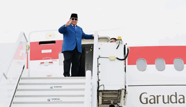 Presiden Prabowo Subianto bersiap bertolak menuju New York, Amerika Serikat dari Bandar Udara Internasional Kansai, Osaka, Sabtu sore waktu setempat (20/9/2025). ANTARA/HO-Biro Pers Sekretariat Presiden/aa.