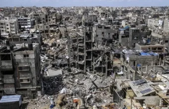 Ilustrasi - Kehancuran di Jalur Gaza. ANTARA/Anadolu/py.