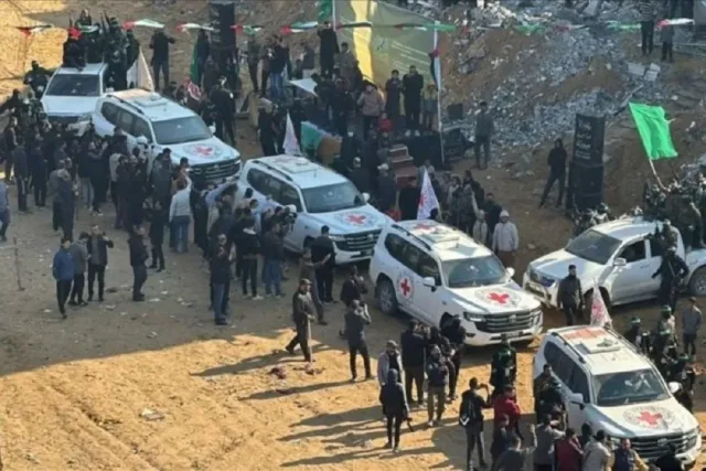 Ilustrasi pertukaran tahanan Palestina dan Israel di Gaza. /ANTARA/Anadolu/py.