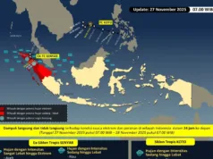 BMKG Ingatkan Masyarakat dan Pemda Kepri Soal Siklon Tropis Senyar dan Koto Gambar citra pergerakan Siklon Tropis Senyar dan Siklon Koto di Selat Malaka, Jumat (27/11/2025). ANTARA/HO-BMKG