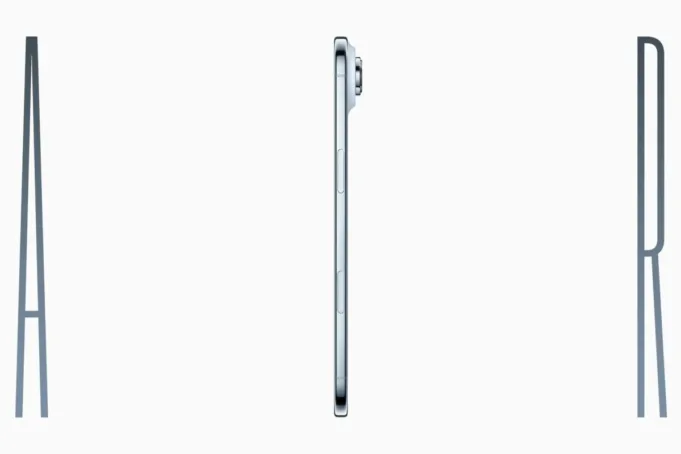 Tampilan ponsel iPhone Air keluaran Apple dari samping. (Apple Newsroon)