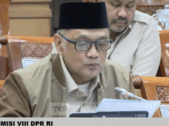 Menhaj Sebut Garuda dan Saudia Airlines Penuhi Syarat Jadi Transportasi Jamaah Haji Tangkapan layar Menteri Haji (Menhaj) dan Umrah Mochamad Irfan Yusuf menyampaikan paparan dalam rapat kerja bersama Komisi VIII DPR RI di Kompleks Parlemen, Jakarta, Rabu (5/11/2025). ANTARA/Tri Meilani Ameliya.