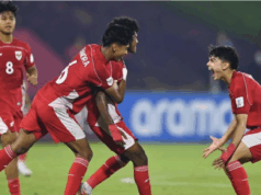 Timnas Indonesia Raih Kemenangan atas Honduras di Piala Dunia U17 Pesepak bola Timnas Indonesia U-17 Fadly Fadly Alberto (kedua kanan) berselebrasi bersama rekan-rekannya usai mencetak gol ke gawang Timnas Honduras U-17 pada laga Grup H Piala Dunia U17 2025 di Lapangan 2 Aspire Zone, Doha, Qatar, Senin (10/11/2025). Indonesia menang dengan skor 2-1 dan berada di posisi ketiga dalam grup H. ANTARA FOTO/Bayu Pratama S/app/YU