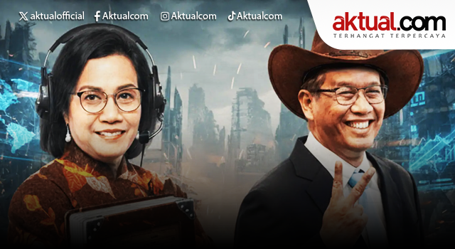 Menteri Keuangan Purbaya Yudhi Sadewa bersama mantan Menteri Keuangan Sri Mulyani Indrawati dalam konferensi pers di kantor Kementerian Keuangan, Jakarta, Selasa (9/9/2025). (ANTARA/Imamatul Silfia)