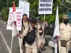 Tak Digaji Berbulan-bulan, Buruh Pertamina Cilacap Longmarch Ratusan Kilometer ke Istana