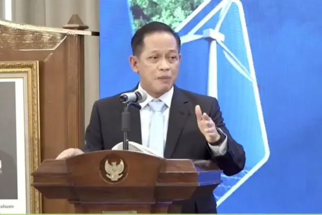 Tangkapan layar Menteri Lingkungan Hidup (LH) Hanif Faisol Nurofiq. ANTARA/Muhammad Baqir Idrus Alatas