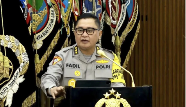 Asisten Utama Bidang Operasi (Astamaops) Kapolri Komjen Pol. Mohammad Fadil Imran berbicara dalam acara Rilis Akhir Tahun 2025 Polri di Gedung Rupatama Mabes Polri, Jakarta, Selasa (30/12/2025). ANTARA/HO-Divisi Humas Polri/aa.