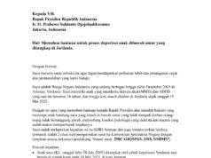 Surat Terbuka untuk Presiden RI Rita : Pak Prabowo Tolong Bebaskan Anak Saya di Yordania