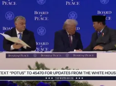 Prabowo Teken Pembentukan Dewan Perdamaian Gaza di WEF 2026, Duduk Bersebelahan dengan Trump