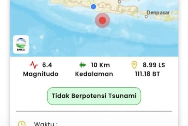 Infografis BMKG terkait gempa yang berpusat di tenggara Pacitan. ANTARA/HO - BMKG